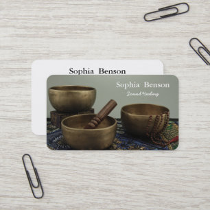 Tarjeta De Visita Música de sanación con canto de cuenco tibetano