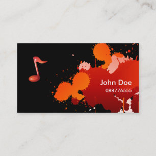 Tarjeta De Visita Música del chapoteo