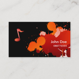 Tarjeta De Visita Música del chapoteo