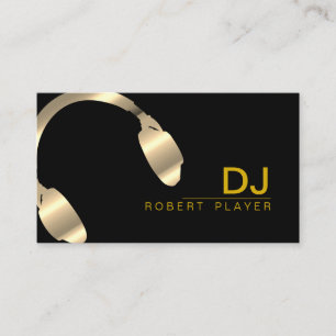 Tarjeta De Visita Música del oro profesional del auricular del disc