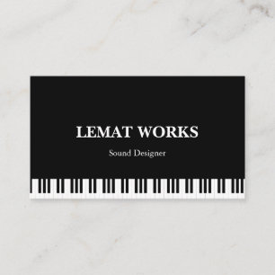 TARJETA DE VISITA MÚSICA DEL PIANO