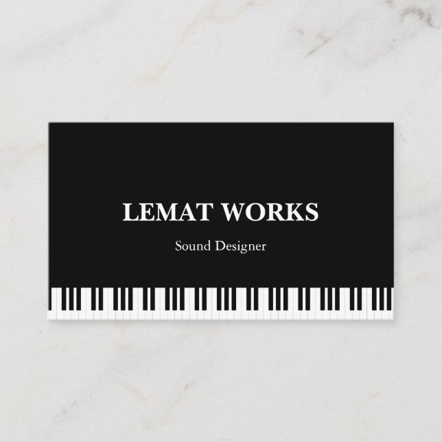 TARJETA DE VISITA MÚSICA DEL PIANO (Anverso)