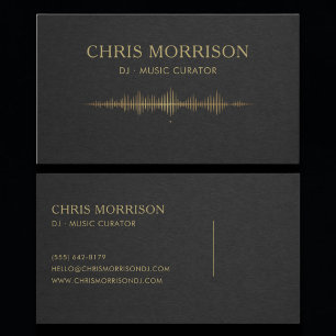 Tarjeta De Visita Música DJ Black Gold Professional