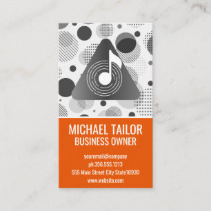Tarjeta De Visita Música en vinilo   Nota de sonido