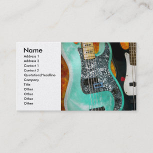 Tarjeta De Visita Música - Guitarra - Rock de hombre