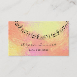 Tarjeta De Visita Música maquillaje Lash Peach Rosa Gold Metallic So