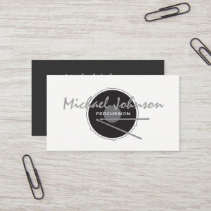 Tarjeta De Visita Música Minimalista de Percusión