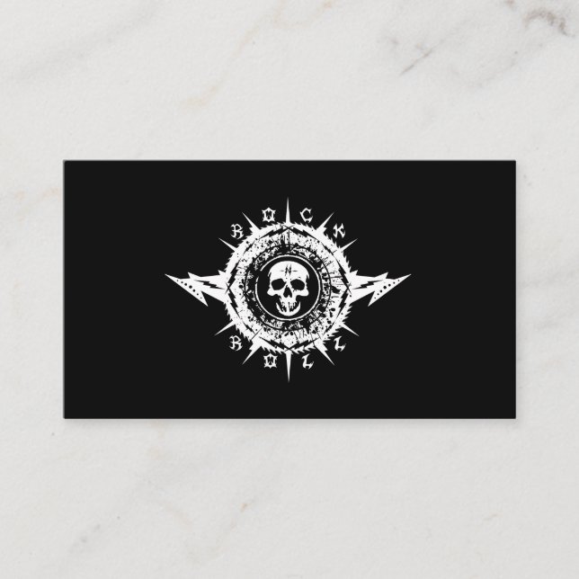 Tarjeta De Visita Música Música Música Guitarra Clases Banda de Rock (Anverso)