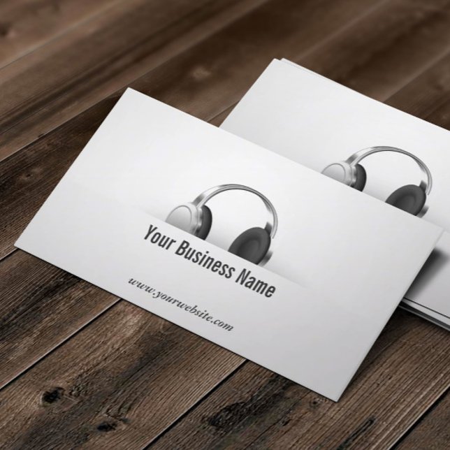 Tarjeta De Visita Música Musical Moderna para auriculares (Subido por el creador)