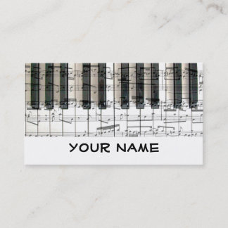 Tarjeta De Visita música pianista