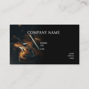 TARJETA DE VISITA MÚSICA PLANTILLA BÁSICA, VIOLÍN