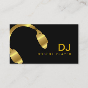 Tarjeta De Visita Música profesional del oro del auricular del disc