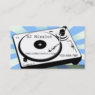 Tarjeta De Visita Música retro de vinilo de DJ independiente Disk Jo