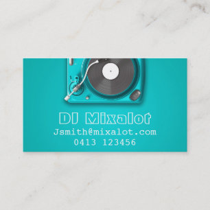 Tarjeta De Visita Música retro del fiesta del DJ de discos independi