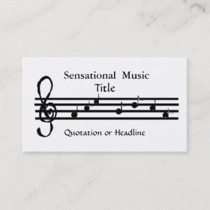 Tarjeta De Visita Música sensacional