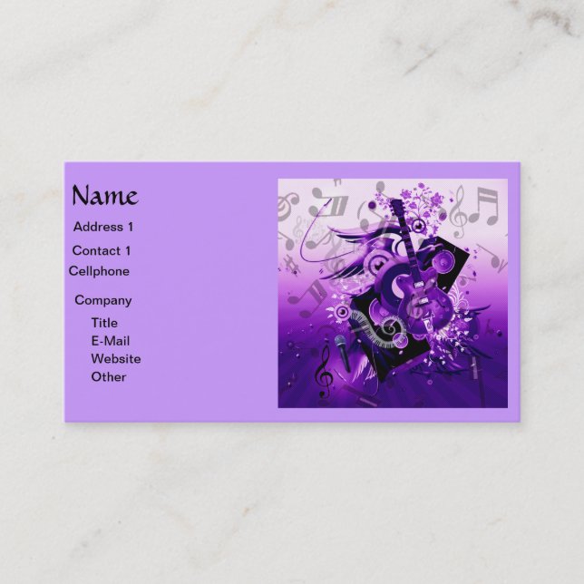 Tarjeta De Visita Música y yo_ (Anverso)