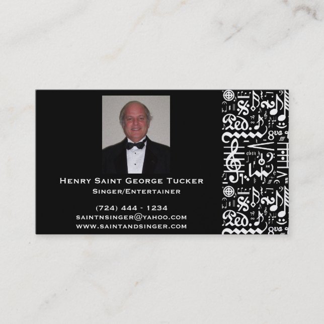 Tarjeta de visita musical de oro del símbolo (Anverso)