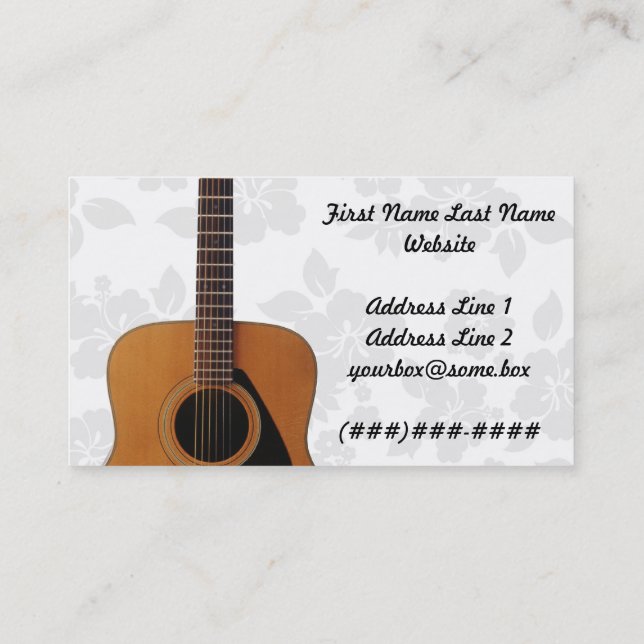 Tarjeta De Visita Músico (Reverso)
