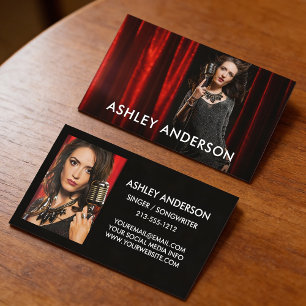 Tarjeta De Visita Músico cantante 2 Foto promocional
