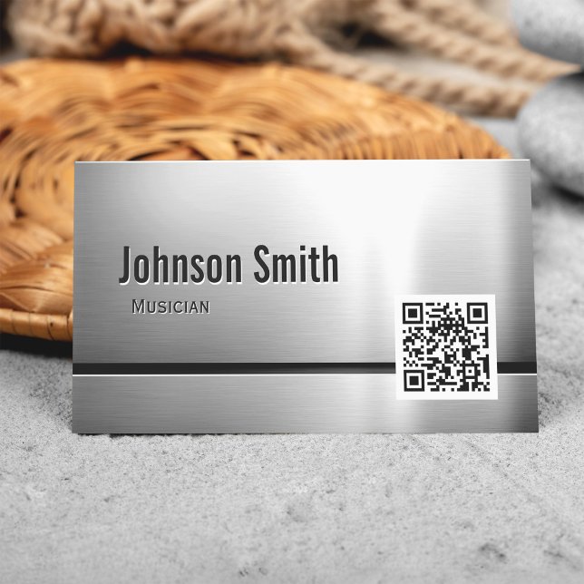 Tarjeta De Visita Músico - Código QR de acero inoxidable (Subido por el creador)