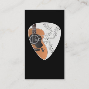 Tarjeta De Visita Músico de Acoustic Púa de guitarra Player