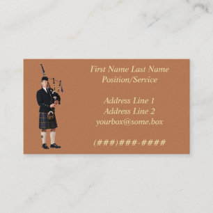 Tarjeta De Visita Músico de Bagpipe