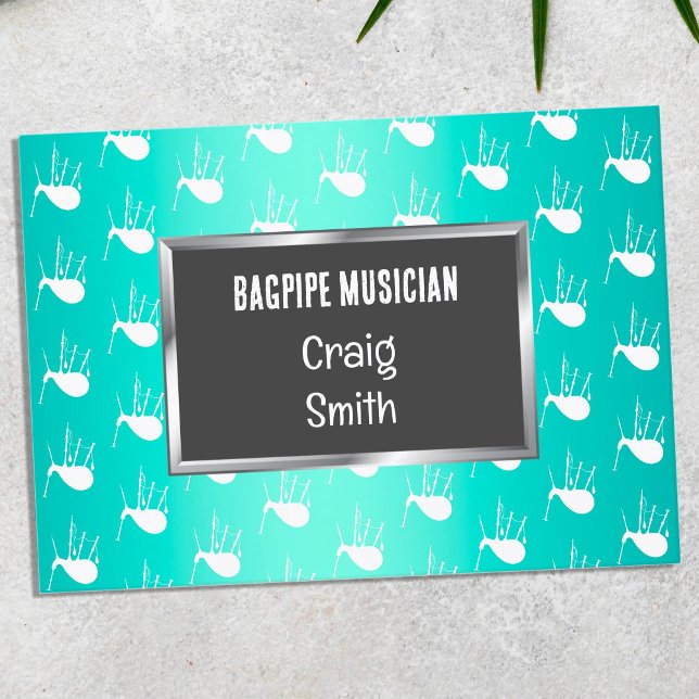 Tarjeta De Visita Músico de Bagpiper (Bagpiper Musician Cards)