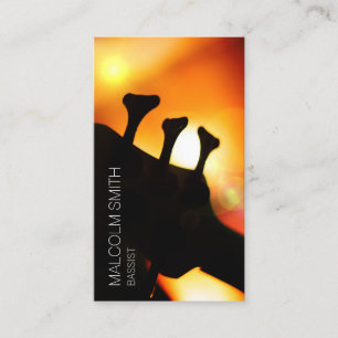 Tarjeta De Visita Músico de Baid Bass Headstock Light Flare