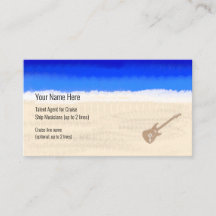 Músico de cruceros Bass Guitar en la playa