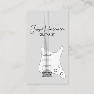 Tarjeta De Visita Músico de guitarra guitarista