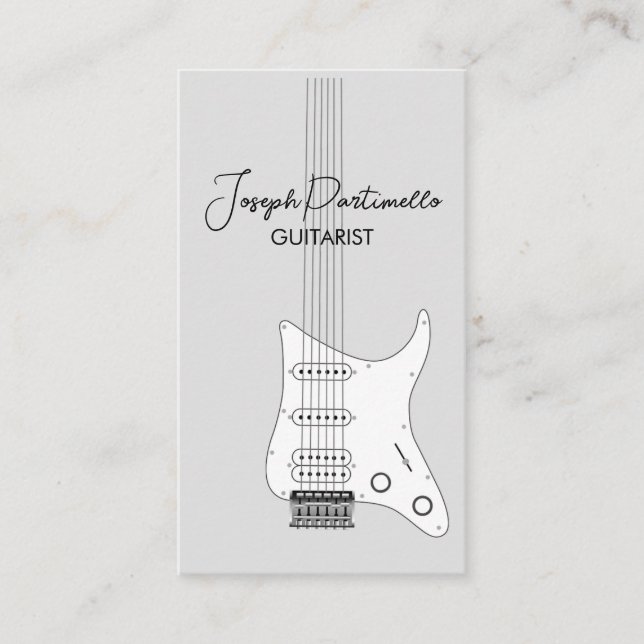 Tarjeta De Visita Músico de guitarra guitarista (Anverso)