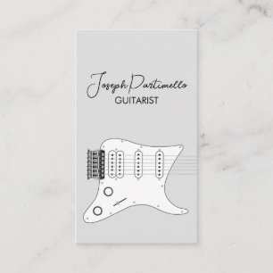 Tarjeta De Visita Músico de guitarra guitarista
