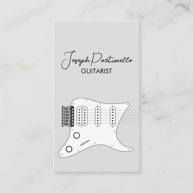 Tarjeta De Visita Músico de guitarra guitarista (Anverso)