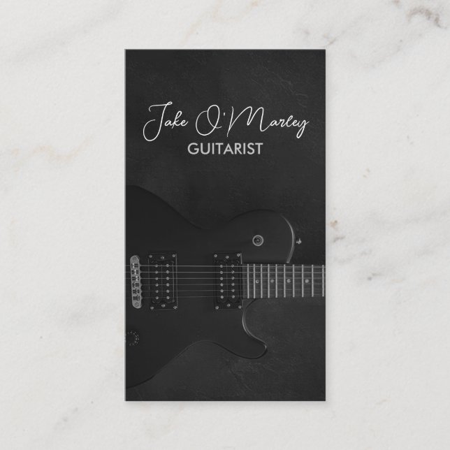 Tarjeta De Visita Músico de guitarra guitarista (Anverso)