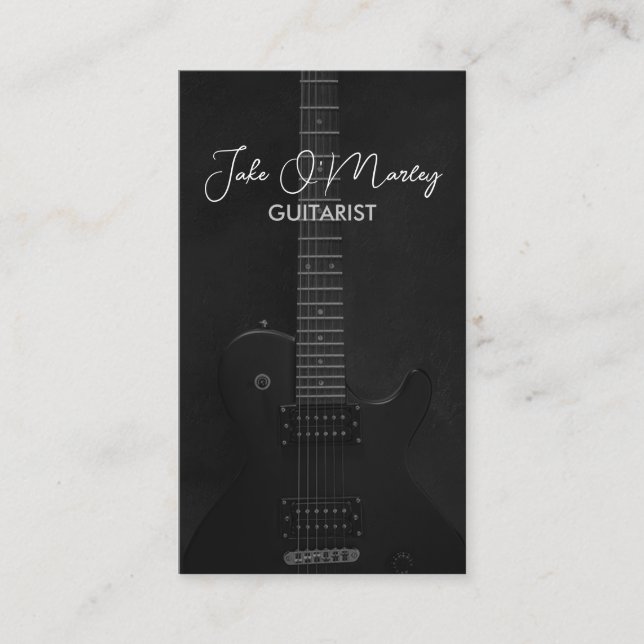 Tarjeta De Visita Músico de guitarra guitarista (Anverso)