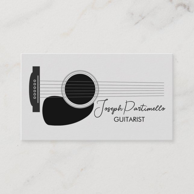 Tarjeta De Visita Músico de guitarra guitarista (Anverso)