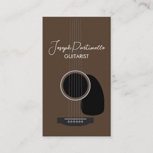 Tarjeta De Visita Músico de guitarra guitarista (Anverso)