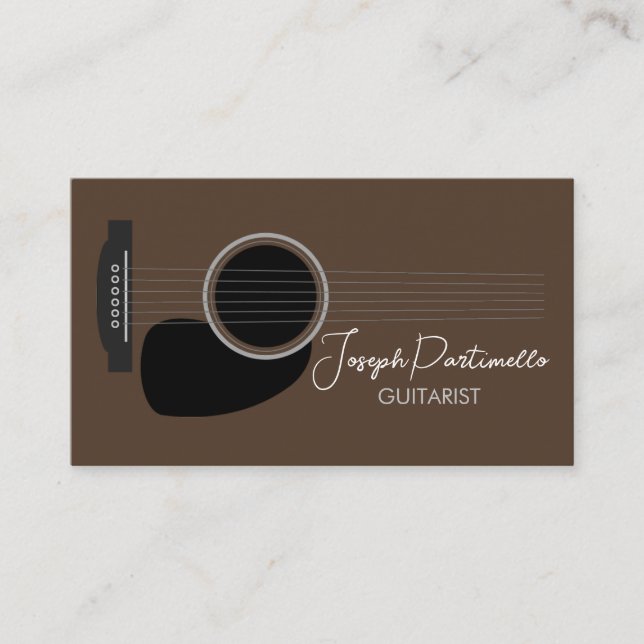 Tarjeta De Visita Músico de guitarra guitarista (Anverso)