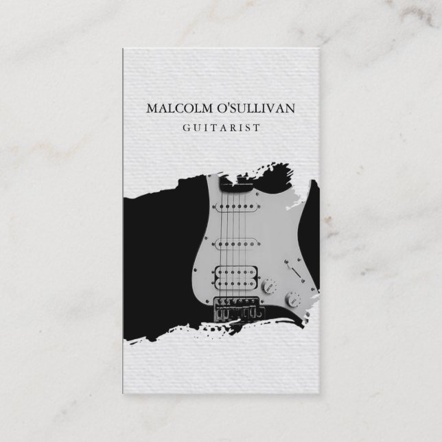 Tarjeta De Visita Músico de guitarra guitarista (Anverso)
