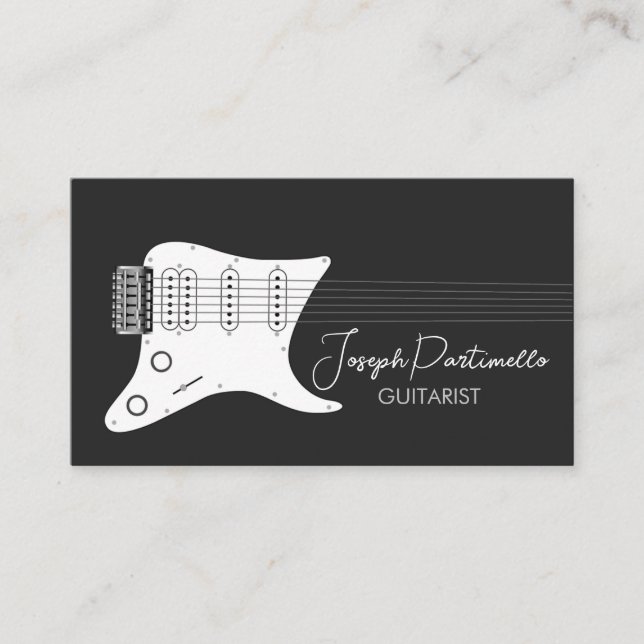 Tarjeta De Visita Músico de guitarra guitarista (Anverso)