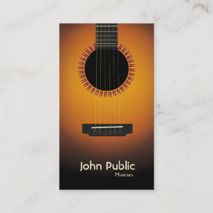 Tarjeta De Visita Músico de guitarra moderno y elegante