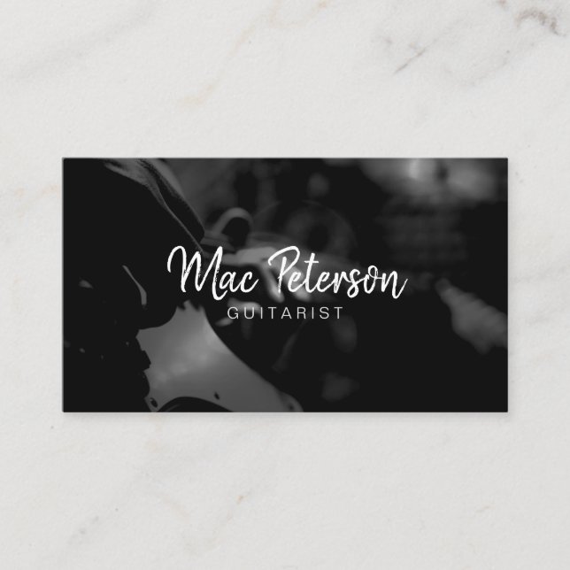 Tarjeta De Visita Músico de guitarrista eléctrico (Anverso)
