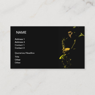 Tarjeta De Visita Músico de jazz
