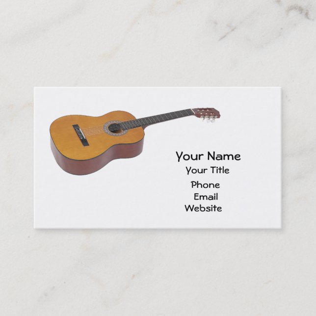 Tarjeta De Visita Músico de la guitarra (Anverso)