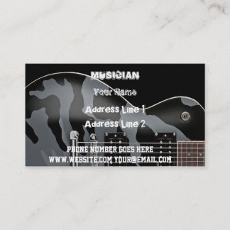 Tarjeta De Visita Músico de la roca