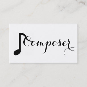 Tarjeta De Visita Músico de Modern Professional Composer Notes