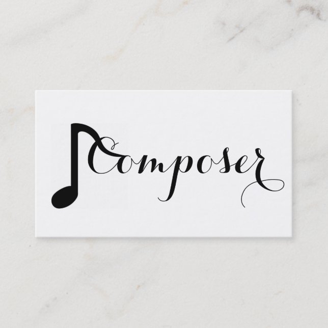 Tarjeta De Visita Músico de Modern Professional Composer Notes (Anverso)
