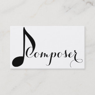 Tarjeta De Visita Músico de Modern Professional Composer Notes