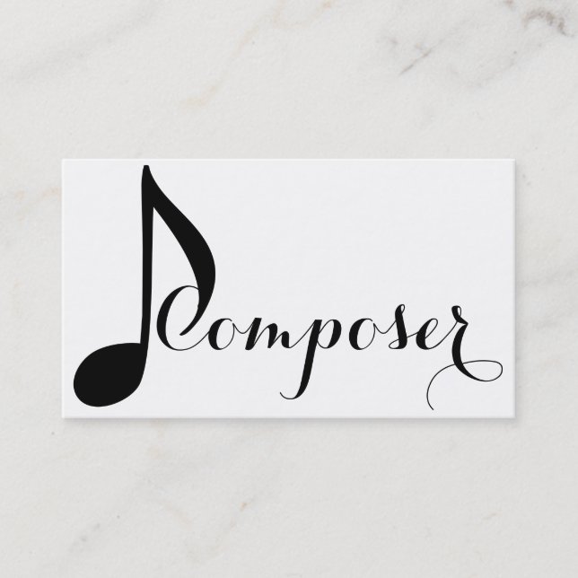 Tarjeta De Visita Músico de Modern Professional Composer Notes (Anverso)