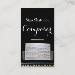 Tarjeta De Visita Músico de Modern Professional Composer Notes